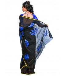 Black Color Bengal Handloom Saree DSCE0576
